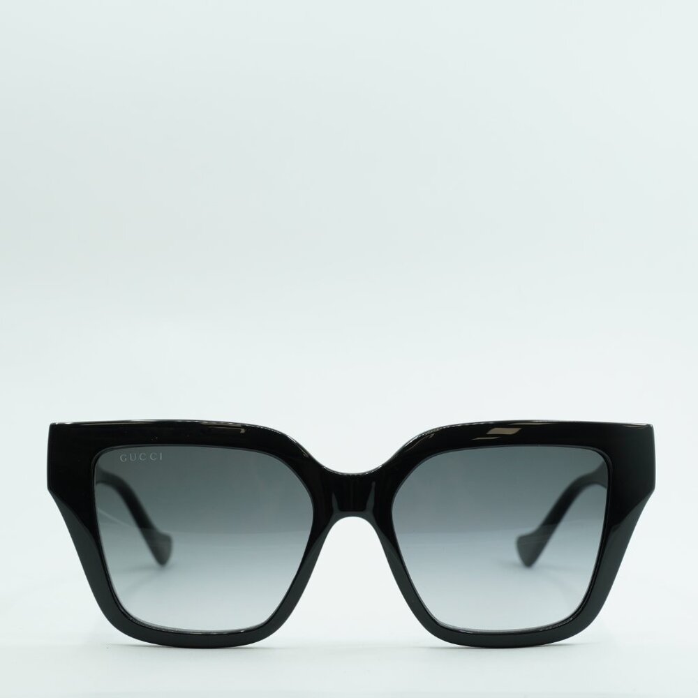 Gucci GG1023S 008 Sunglasses Black Cat Eye Frame, Grey Gradient Lenses - Picture 2 of 11